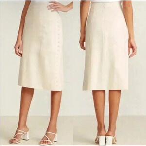 Madewell Cream Midi Skirt